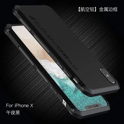 Случай для iPhone X 10 7 Plus чехол s Роскошный Алюминиевый бампер PC задняя крышка протектор для iPhone X чехол s сумка для телефона - Цвет: 2