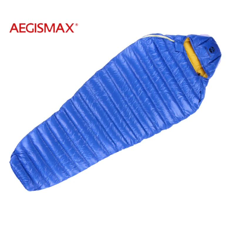 Aegismax Новое поступление LETO Сверхлегкий водоотталкивающий белый гусиный пух спальный мешок Мумия сплайсинга для пеших прогулок и кемпинга 700FP