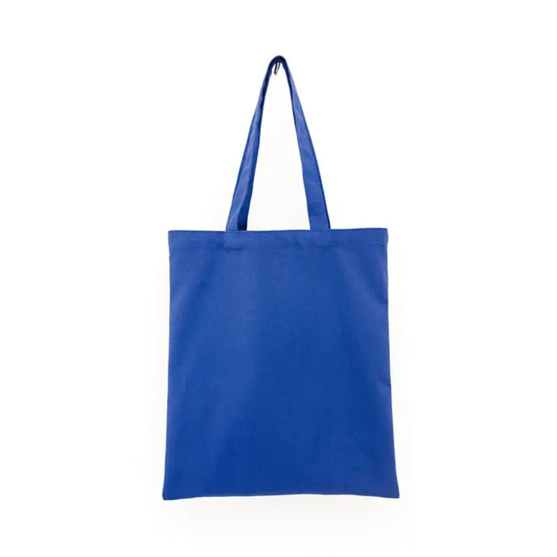 Royal Blue Женские прочные холщовые пустые продуктовые простые хозяйственные сумки, Дамская многофункциональная сумка на плечо, многоразовая утилизация, 14 цветов - Цвет: Royal Blue