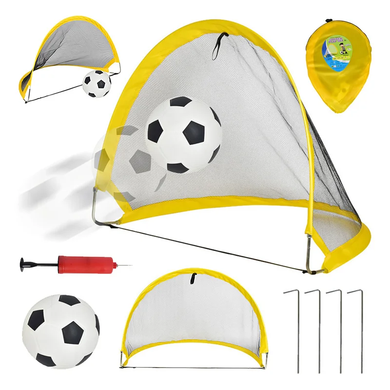 High 2Pcs Soccer Football Goal Net Kit Set Foldable Training Tent Kids Indoor Outdoor Play Toys DOG88 | Спорт и развлечения