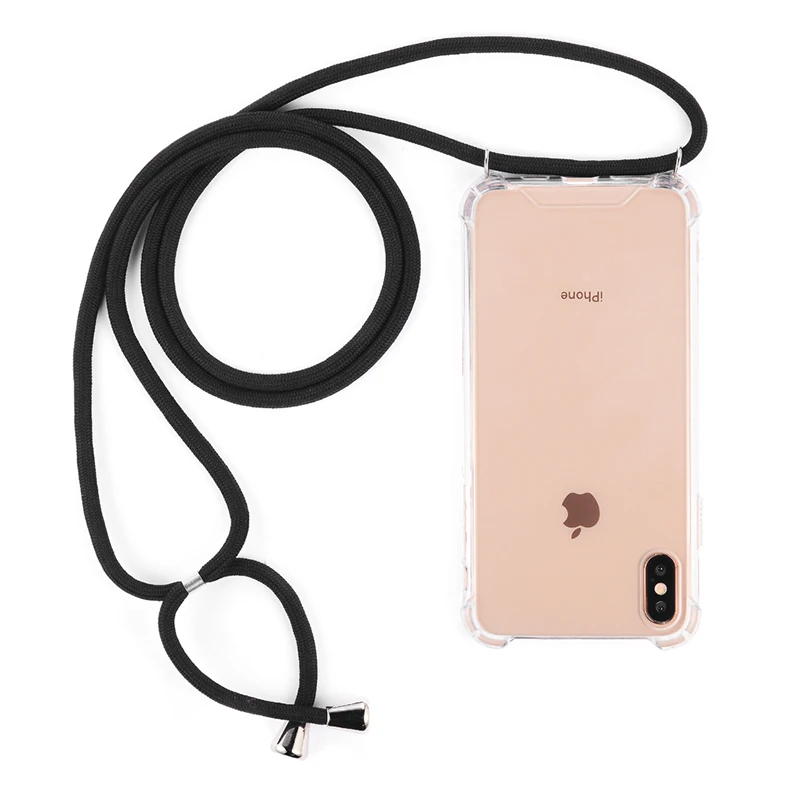 ТПУ чехол для samsung Galaxy S10 5g A6 A7 J4 J6 плюс A30 A40 A70 A50 A10 A20 M30 M40 Цепочки и ожерелья плечевой шейный ремень веревка шнур крышки