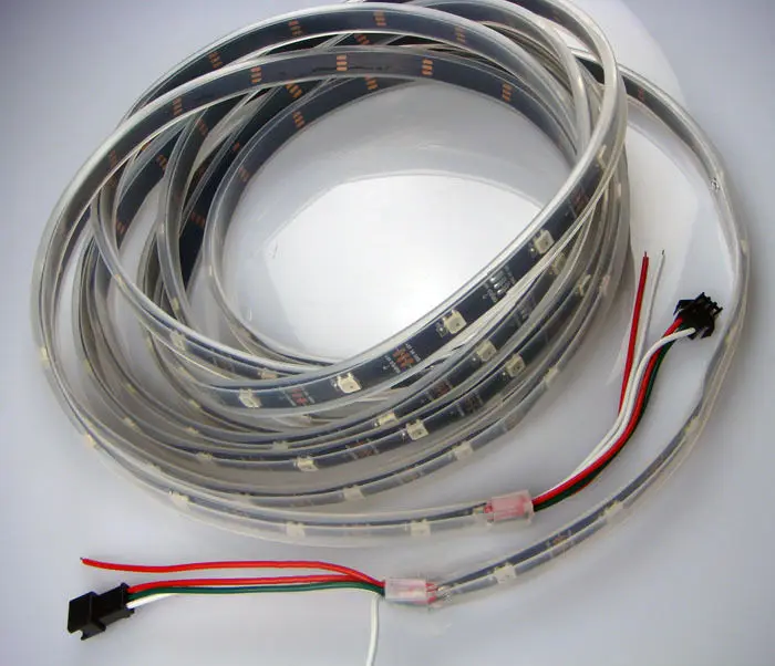WS2812B SMD5050 Светодиодная лента 5 в 1 м/5 м индивидуальная Адресуемая умная RGB