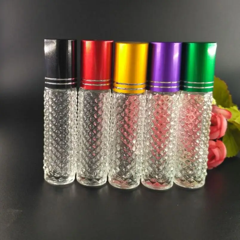 

Wholesale 200pcs/lot 8 ml Glass Roll On Bottle Refillable Glass Essential Oil Bottle Cosmetic Container