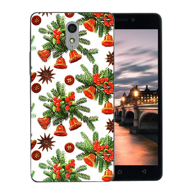 New For Lenovo P1M Vibe Merry X'MAS Pattern Soft Silicon TPU Back Cover Case P1 M a40 Phone |