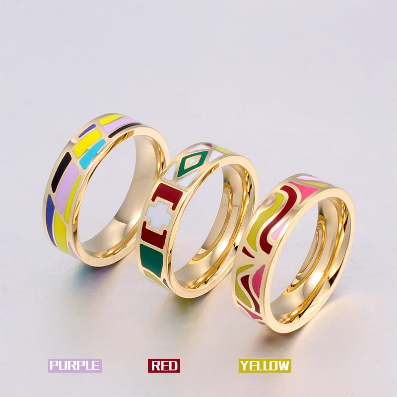 Новое поступление золотистого цвета металлическая эмаль ювелирные изделия для