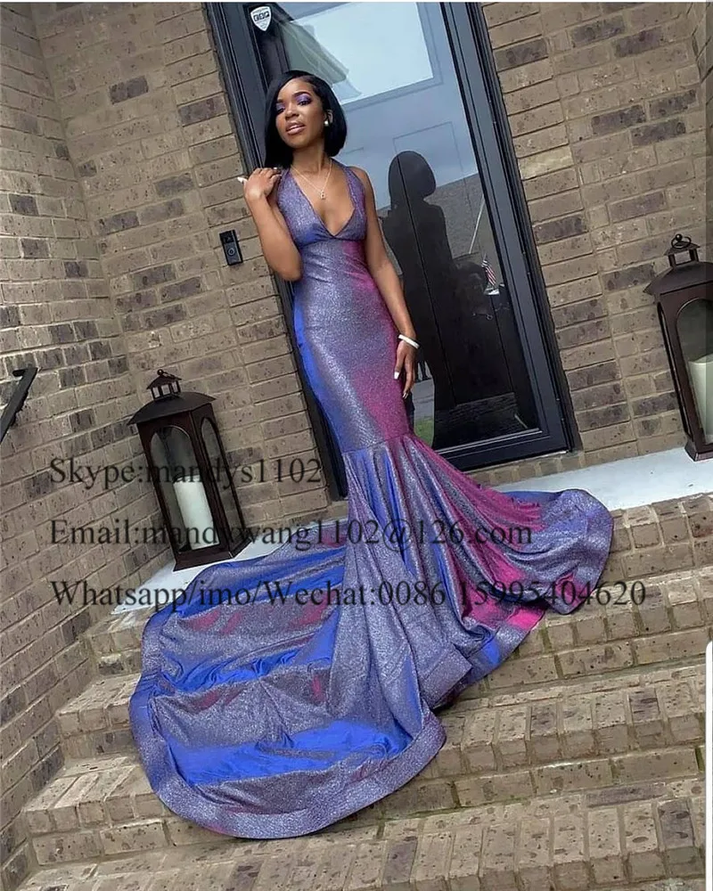 Шикарная Русалка Φ 2019 вечернее платье со шлейфом и длинным рукавом Вечерние