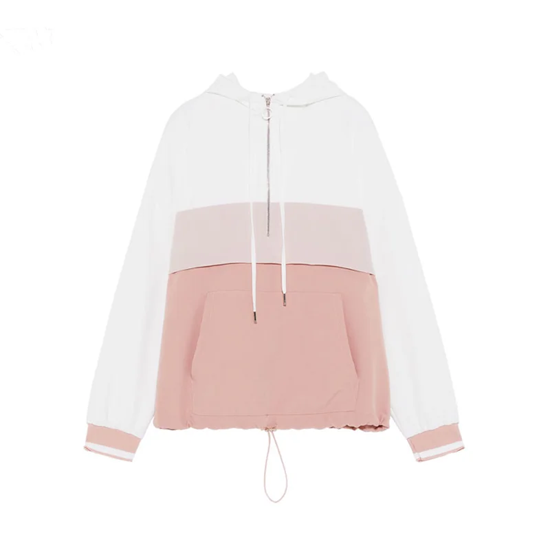 Jacket Obrix трендовый спортивный стиль набор для женщин розовая куртка ветровка пуловер на молнии длинный рукав эластичный пояс брюки - Цвет: Jacket