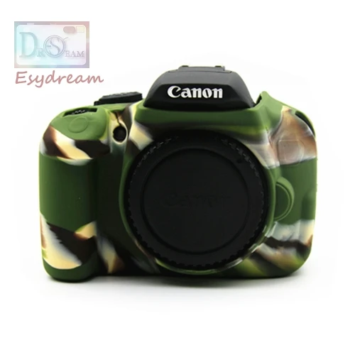 Camouflage Резиновый силиконовый чехол для тела крышка протектор Мягкий рамки кожи для цифровой однообъективной зеркальной камеры Canon EOS 650D 700D поцелуй X6i X7i Rebel T4i T5i Камера - Цвет: Camouflage
