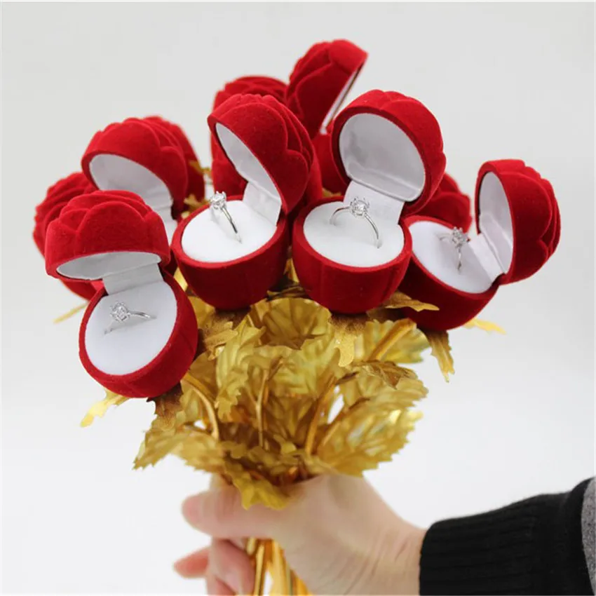 Прямая поставка 24K позолоченная фольга розовое золото розовый цветок подарок на