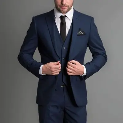 

Custom Made Groom Tuxedos Best Man Groomsmen Wedding Men Suits Business Suit