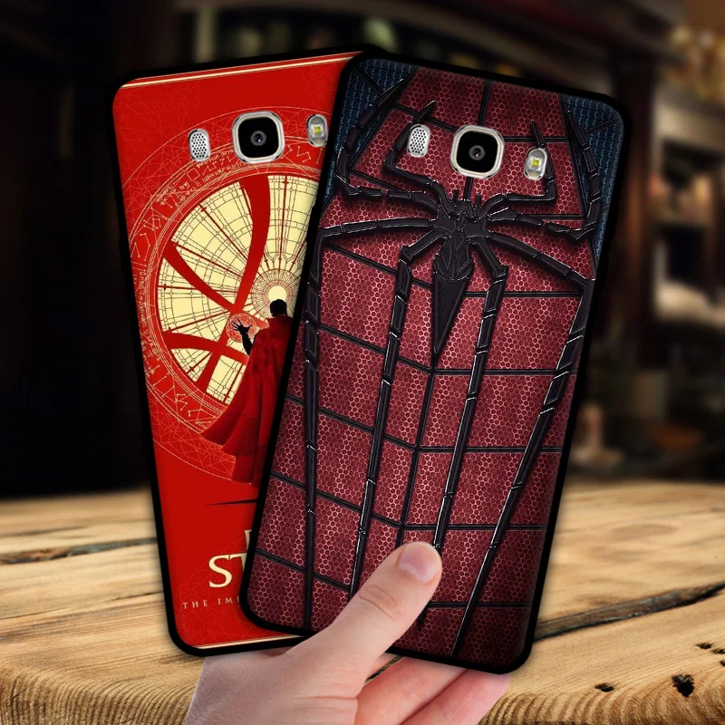 mosirui for samsung galaxy J7 2016 J710 case Marvel hero Deadpool Spiderman Black Panther Hulk Silicone soft shell black Matte |