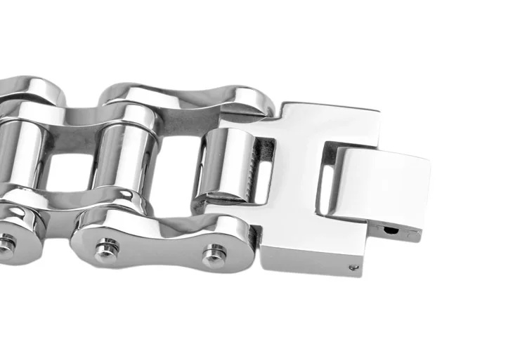 Большой и тяжёлый мужской Байкерский браслет 21 мм из нержавеющей стали для езды