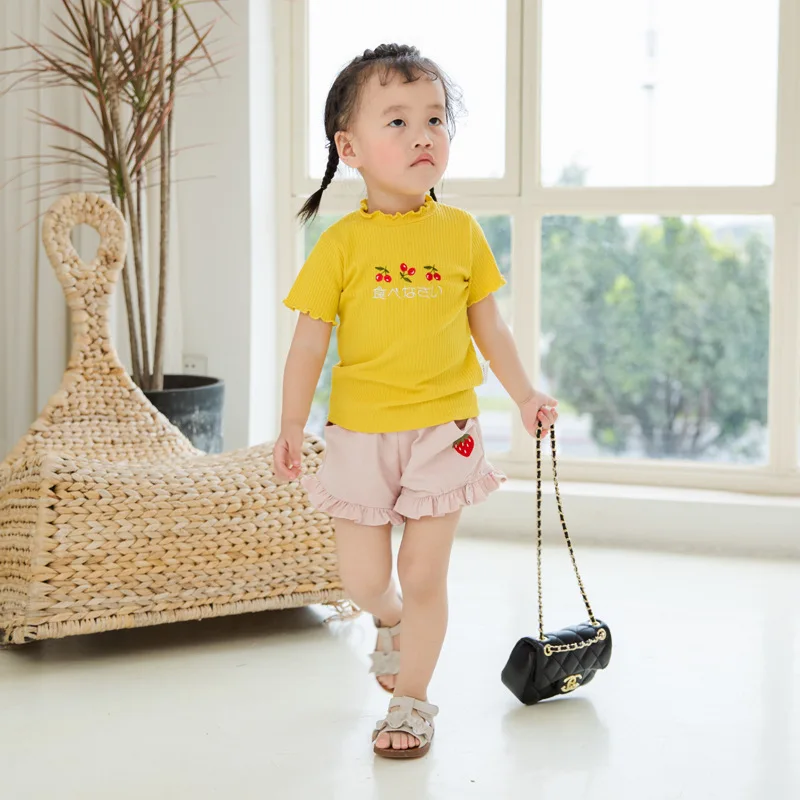 Короткие летние шорты для маленьких девочек новинка 2019 детские короткие брюки с