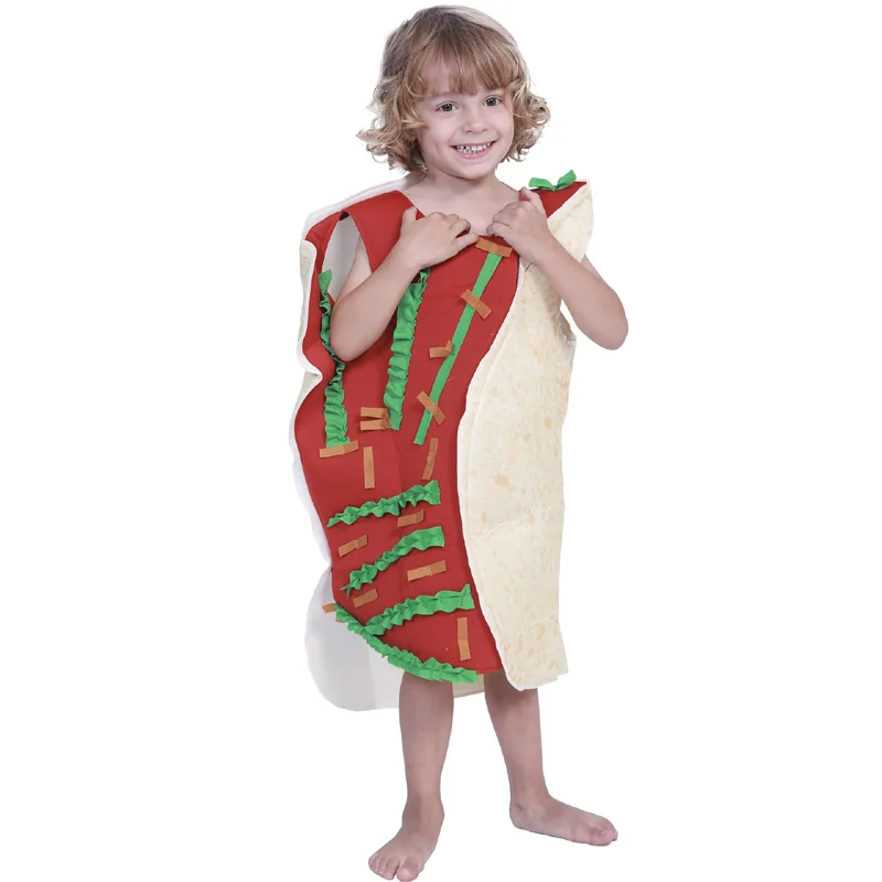 

Kid Burritos taco costume Halloween party cosplay jumpsuit clothing for children girl boy