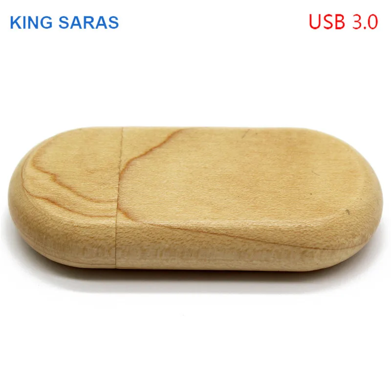 KING SARAS usb3.0 кленовое дерево usb флеш-накопитель 4 ГБ 8 ГБ 16 ГБ Гб 32 ГБ кленовый usb 3,0 деревянная фотография Логотип принт - Цвет: Maple wood