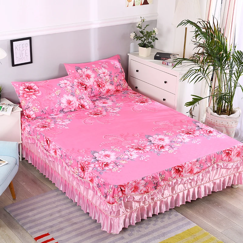12 видов стилей юбка-кровать с цветочным рисунком и рюшами Ультрамягкая