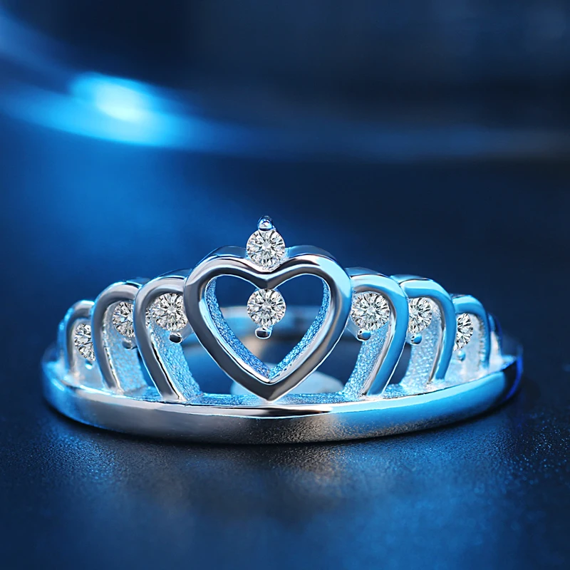 Сделать дауэр Princess Crown Форме Серебро Белое золото платиновым покрытием Любовь