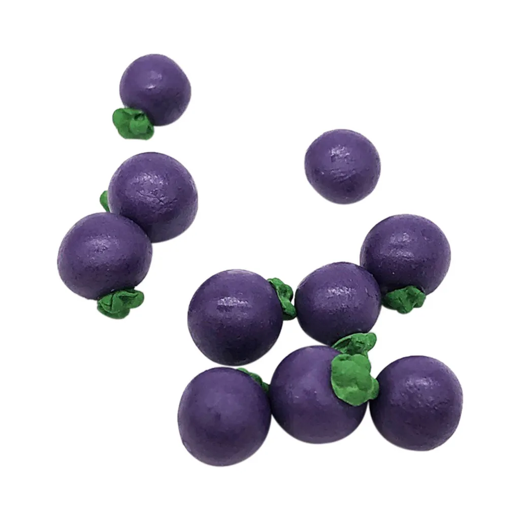 Mangosteen 10 шт. искусственные Миниатюрные овощи фрукты игровой кукольный домик игрушка декоративное ремесло Kawaii DIY огурец аксессуары - Цвет: Mangosteen