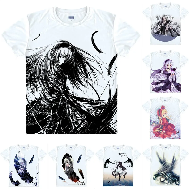 Аниме рубашка Coolprint Rozen Maiden футболки в разных стилях с коротким рукавом Suigintou