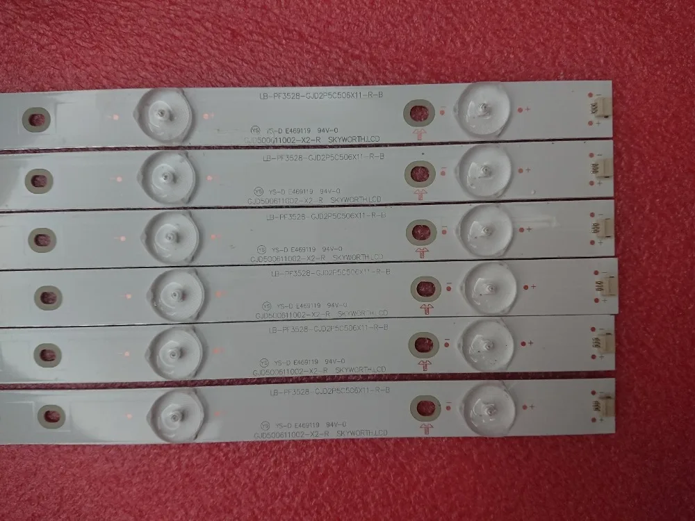 Комплект 12 шт. светодиодный подсветка Замена полосы для 50pfk6510 500TT41 500TT42 v4