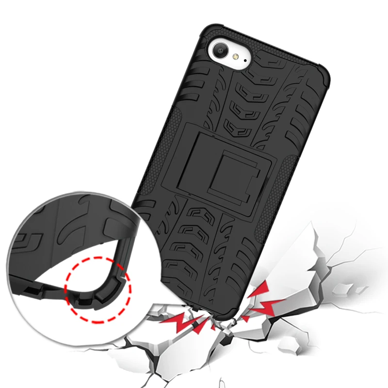 For Lenovo ZUK Z2 Case Hybrid PC Silicone Heavy Duty Kickstand Hard Back Armor Capa Cover for |