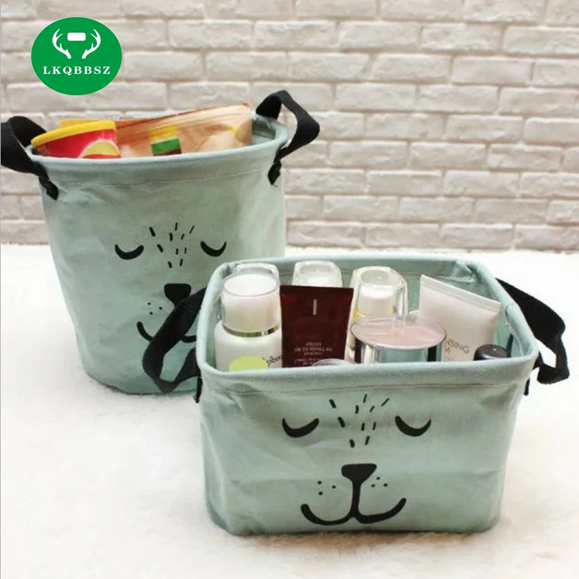 Льняная гардеробная настольная коробка для всякой всячины чехол хранения