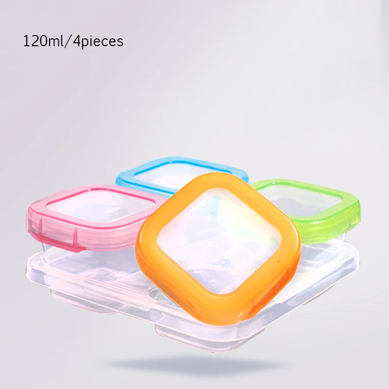 4 pieces120ml Детский диспенсер для молочного порошка, контейнер для еды для кормления младенцев, портативная детская посуда, посуда для малышей T0516 - Цвет: 4 pieces120ml