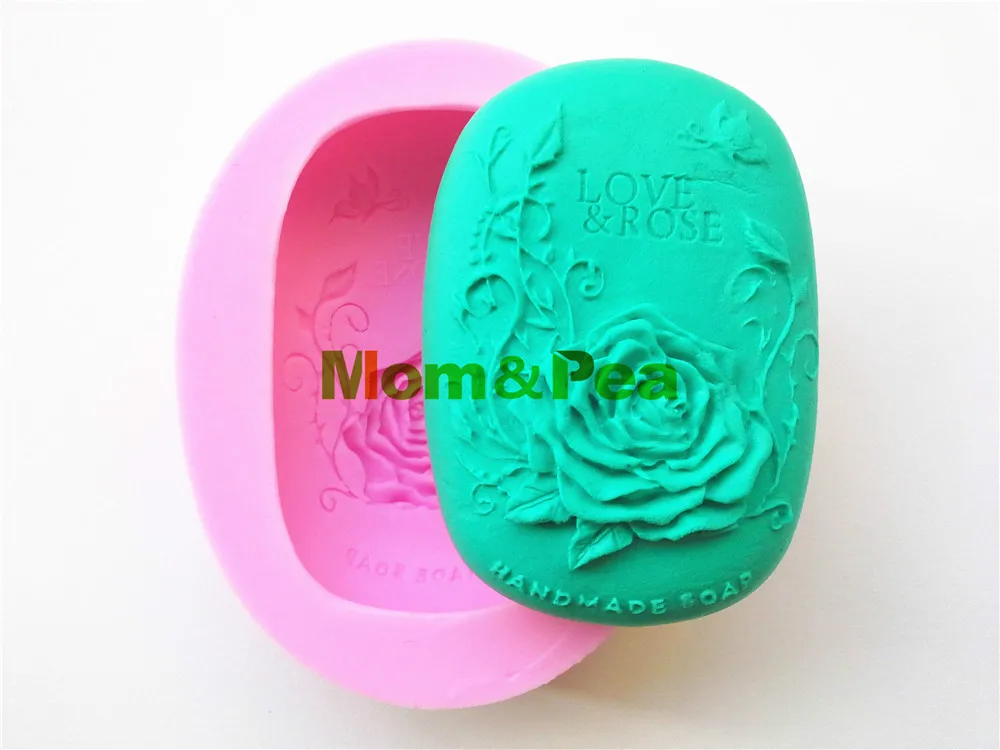 0341 бесплатная доставка силиконовая форма для мыла Mom & Pea Love Rose украшение торта 3D