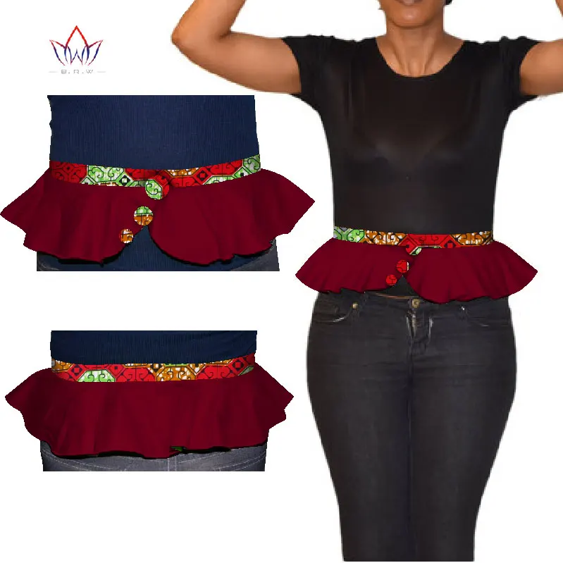 16 BRW Африканский принт Obi Ankara зеленый желтый Пеплум пояс юбки для женщин подарок ручной работы ремень аксессуары WYX11 - Окраска металла: 16