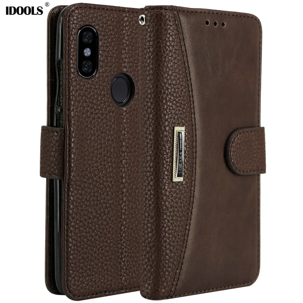 IDOOLS флип чехол для Xiaomi redmi Note 6 Pro Роскошный кошелек ПУ мешки кожаные телефона