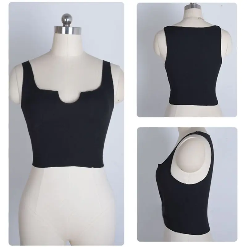 Женский укороченный топ с квадратным вырезом и спереди | Женская одежда