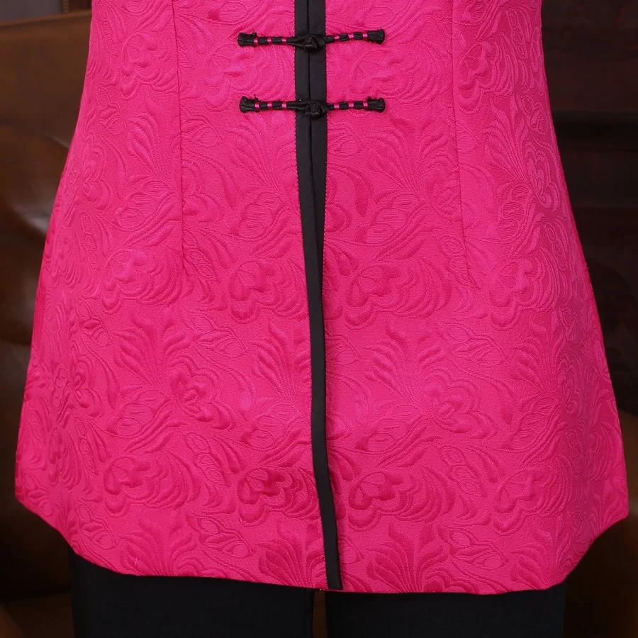 

High-Grade Jacquard cotton Chinese Tradition Style Long Jackets Elegant Slim Jacket Coat Tang Suit Tops Size M L XL XXL XXXL