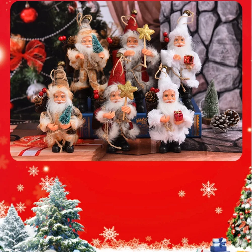 Рождественские украшения navidad для дома стоящая осанка фланелевая кукла Санта
