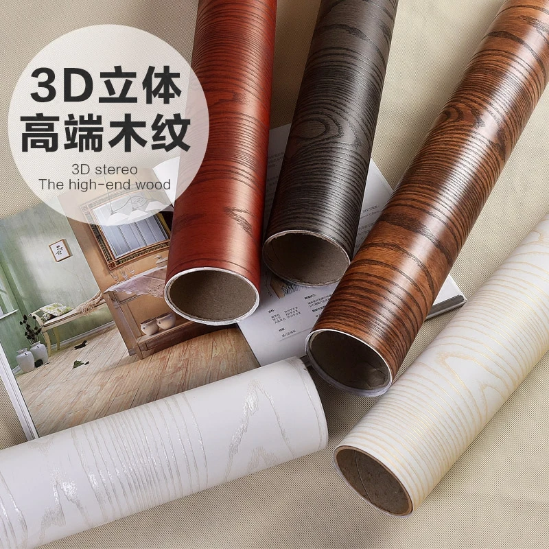 3D стерео рельефные деревянные зерна утолщение шкаф двери шкафа самоклеющиеся