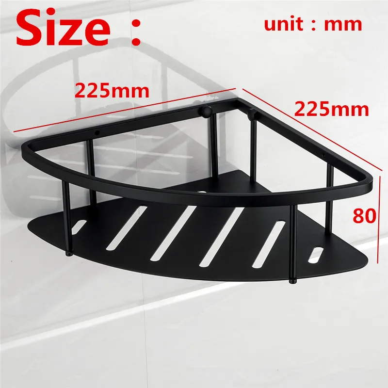 Corner bath basket-A Новинка, SUS 304, нержавеющая сталь, аксессуары для ванной комнаты, набор, Черный Матовый держатель для бумаги, держатель для зубной щетки, держатель для полотенец, аксессуары для ванной комнаты - Цвет: Corner bath basket-A