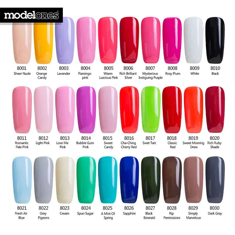 Серый УФ Гель лак серии Modelones долговечный для ногтей 7 мл отмачиваемый лампа