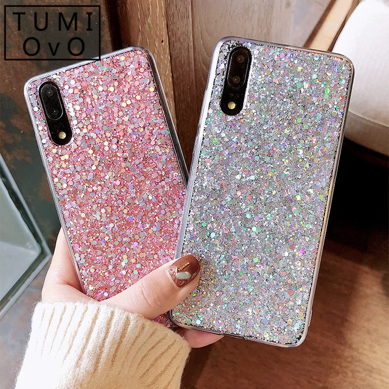 Phone Case for Xiaomi Mi A1 A2 Lite Redmi 4A 4X Note 4 5A 5 Plus 6 Pro 6A S2 Pocophone F1 Silicone Glitter Crystal Sequins Cases |