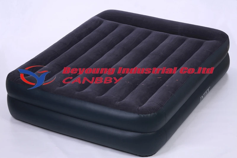 Надувная надувная кровать Intex queen-size со встроенным электрическим насосом и подушкой