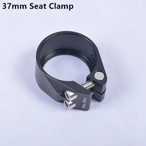 37mm Black Алюминий стойка сиденья из сплава зажим 31,8/34,9/с ультратонкой оправой 37 мм MTB Дорожный велосипед Велоспорт седло Подседельный штырь зажим запасные Запчасти для велосипедов трубка зажим - Цвет: 37mm Black