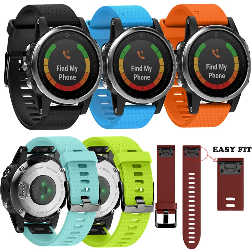 Из силикагеля мягкий быстросъемный набор смарт ремешок для Garmin Fenix 5S GPS Watch JULL6