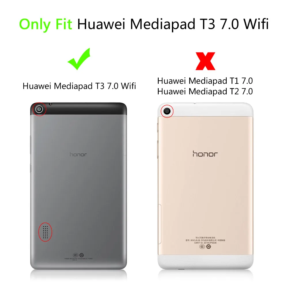 Новинка Магнитный флип чехол с подставкой 7 дюймов для планшета Huawei MediaPad T3 0 BG2 W09