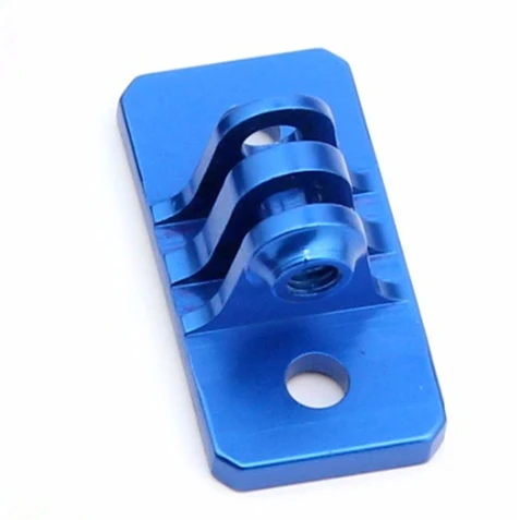 Blue NO Screws CNC шлем фиксированная База крепление адаптер держатель крепления переходника с винтами для Gopro DJI Osmo Action XIAOMI YI eken Action camera - Цвет: Blue NO Screws