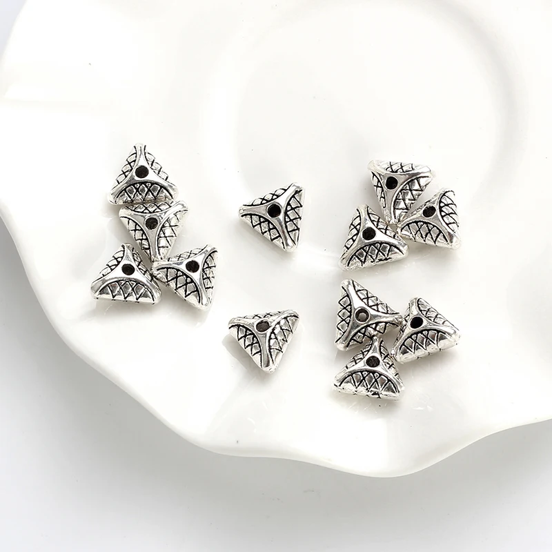 Винтажные бусины MEIBEADS из цинкового сплава антикварные треугольные