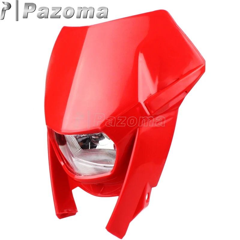 Налобный фонарь Pazoma Red Supermoto для мотокросса внедорожные фары Honda CR CRM CRF 125 FMX 400 250