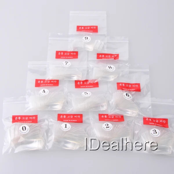 

Shellhard 500Pcs Full Transparent UV Gel Manicure False Nail Art Tips Acrylic Nail False Tip For Beauty Manicure Tools
