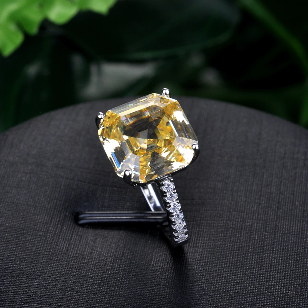 Женские кольца с квадратным фианитом Funmode желтое ювелирное изделие в подарок