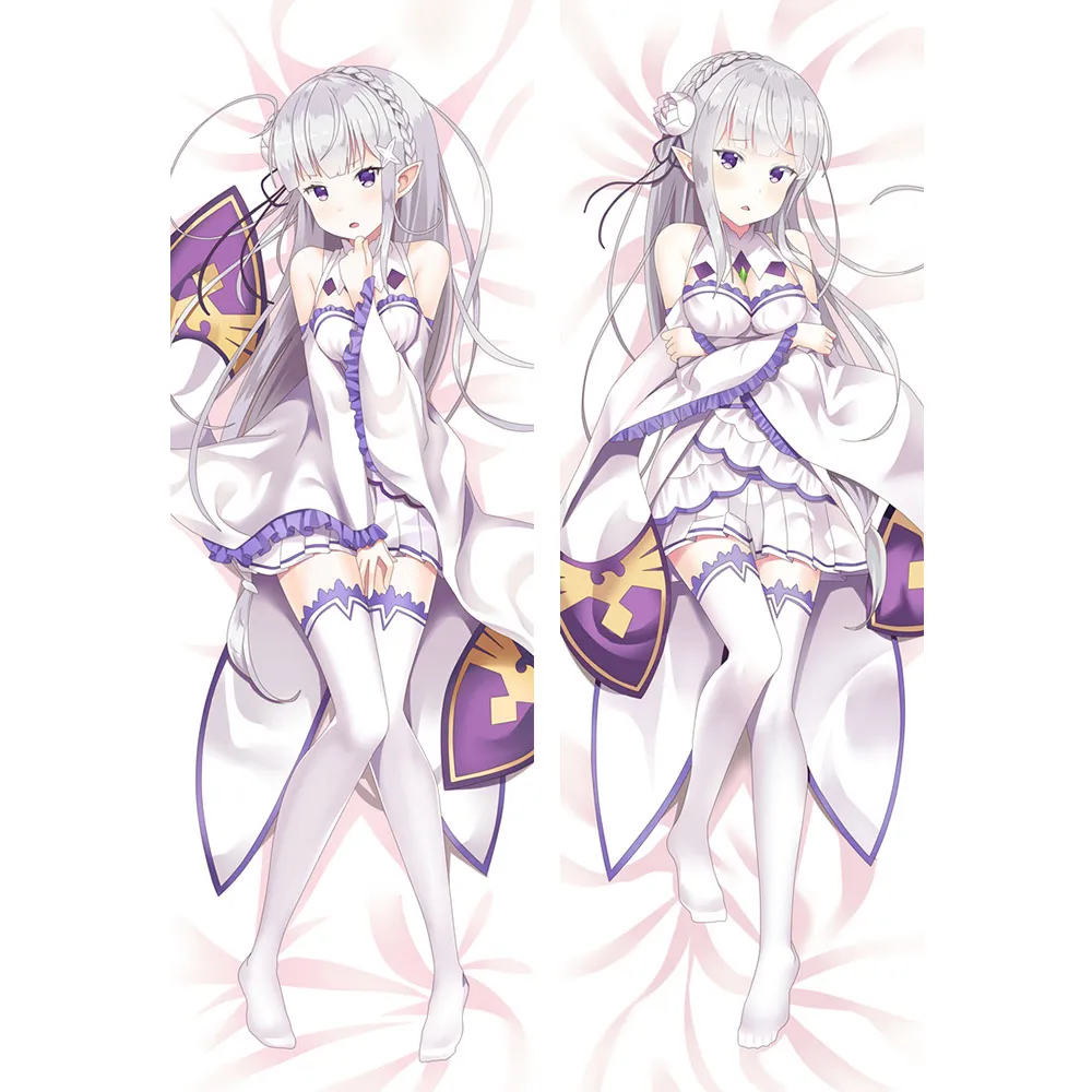 Re: Zero дакимакура с Новая наволочка Re жизнь в другом мире от нуля войлочный Emilia Присцилла костюм Феликс Аргайл Подушка Чехол - Цвет: 85054