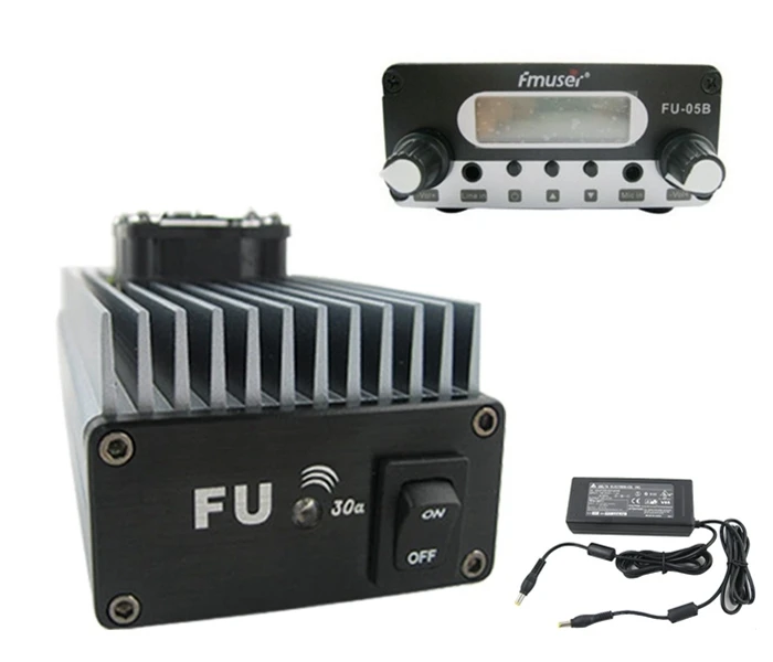 FMUSER Professional FU 30A 30W FM Усилитель мощности для передатчика вещания + Φ 0 5 W эксситор 1/4