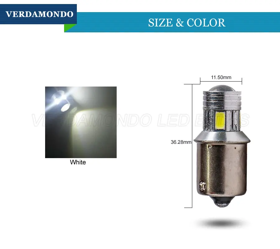 Автомобильные светодиодные лампы BA15S 1156 P21W 6 5730 SMD задний фонарь заднего хода стоп
