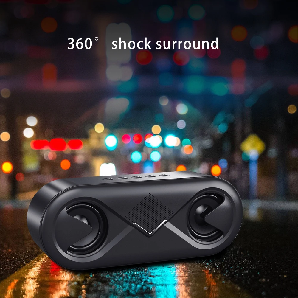 KEBIDU 10 Вт Портативный Беспроводной Bluetooth Динамик стерео Бас Hi Fi v5.0 Поддержка карта